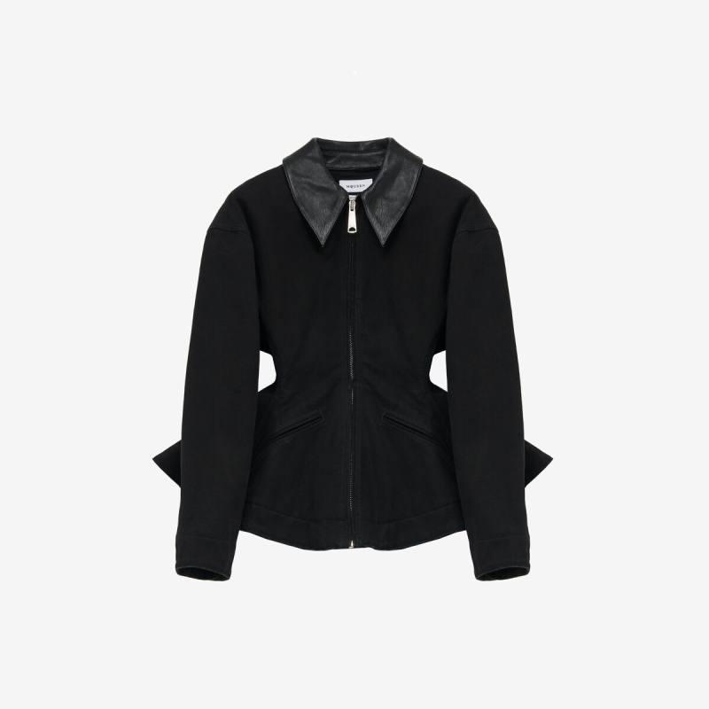 Alexander McQueen Women's Black Bird Tail Back Jacket​ - 10 (Cotton)